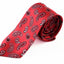 Mens Red Floating Paisley Design Patterned 8cm Neck Tie