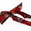Mens Red Floral Patterned Bow Tie