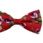 Mens Red Floral Patterned Bow Tie