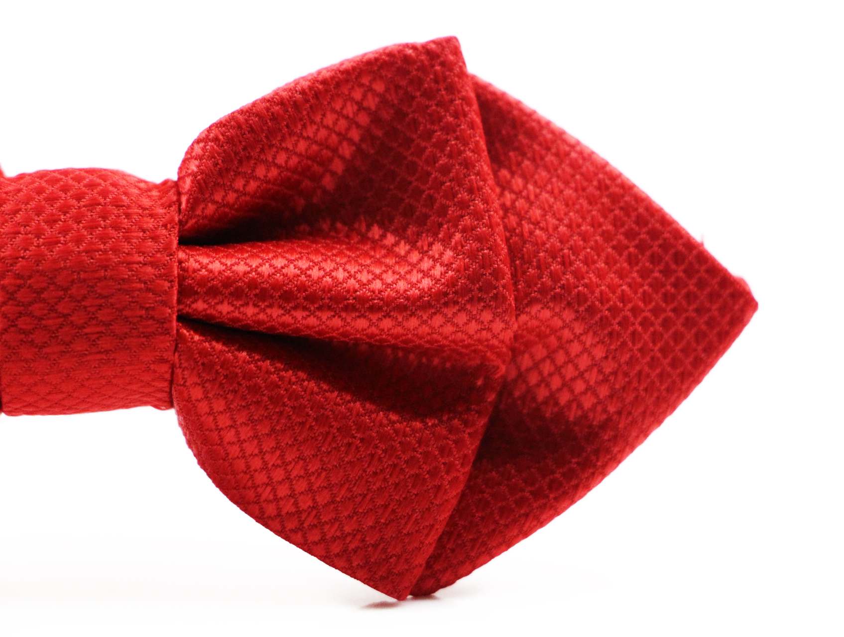 Mens Red Orange Diamond Shaped Checkered Bow Tie