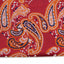 Mens Red & Orange Paisley Silk Pocket Square