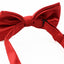 Mens Red Orange Plain Coloured Checkered Bow Tie