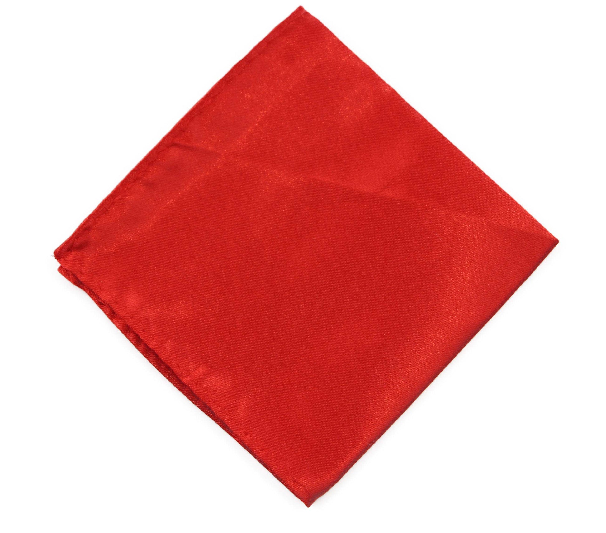 Mens Red Orange Pocket Square