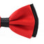 Mens Red Orange Two Tone Layered Bow Tie