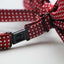 Mens Red Plain Coloured Bow Tie With White Polka Dots