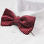 Mens Red Plain Coloured Bow Tie With White Polka Dots