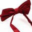 Mens Red Plain Coloured Checkered Bow Tie