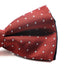 Mens Red, Silver & Black Star Polka Dot Patterned Bow Tie