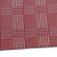 Mens Red & Silver Checkered Silk Pocket Square