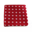 Mens Red & Silver Large Polka Dot Silk Pocket Square