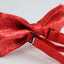 Mens Red Sparkly Glitter Patterned Bow Tie