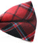 Mens Red Tarten Patterned Bow Tie With Tinsel