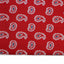 Mens Red, White & Black Mini Paisley Silk Pocket Square