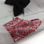 Mens Red & White Boho Paisley Silk Pocket Square