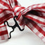 Mens Red, White & Pink Plaid Patterned Tinsel Bow Tie