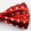 Mens Red & White Polka Dots Patterned Bow Tie