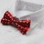Mens Red & White Polka Dots Patterned Bow Tie