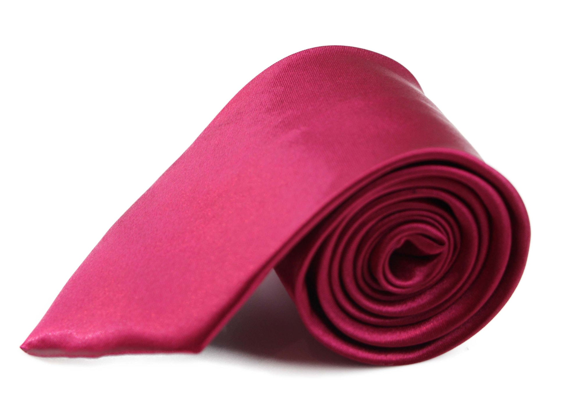 Mens Red Wine 8cm Plain Neck Tie