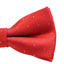 Mens Red With Silver Stars Matching Bow Tie & Pocket Square Set