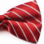 Mens Red With White Diagonal Stripe Patterned Bow Tie