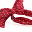 Mens Red With White Star Patterned Cotton Bow Tie