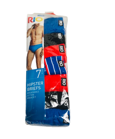 Mens Rio 14 Pairs Hipster Brief Cotton Underwear Blue Red Black 61K