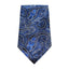 Mens Royal Blue, Black & Silver Paisley Cravat