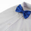 Mens Royal Blue Disco Shine Checkered Patterned Bow Tie