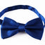 Mens Royal Blue Disco Shine Checkered Patterned Bow Tie