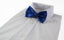 Mens Royal Blue Disco Shine Checkered Patterned Bow Tie