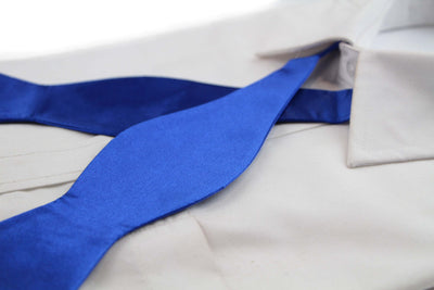 Mens Royal Blue Self Tie Bow Tie