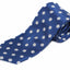Mens Royal Blue & Silver Polka Dot Patterned 8cm Neck Tie