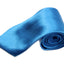 Mens Santorini Blue 8cm Plain Neck Tie