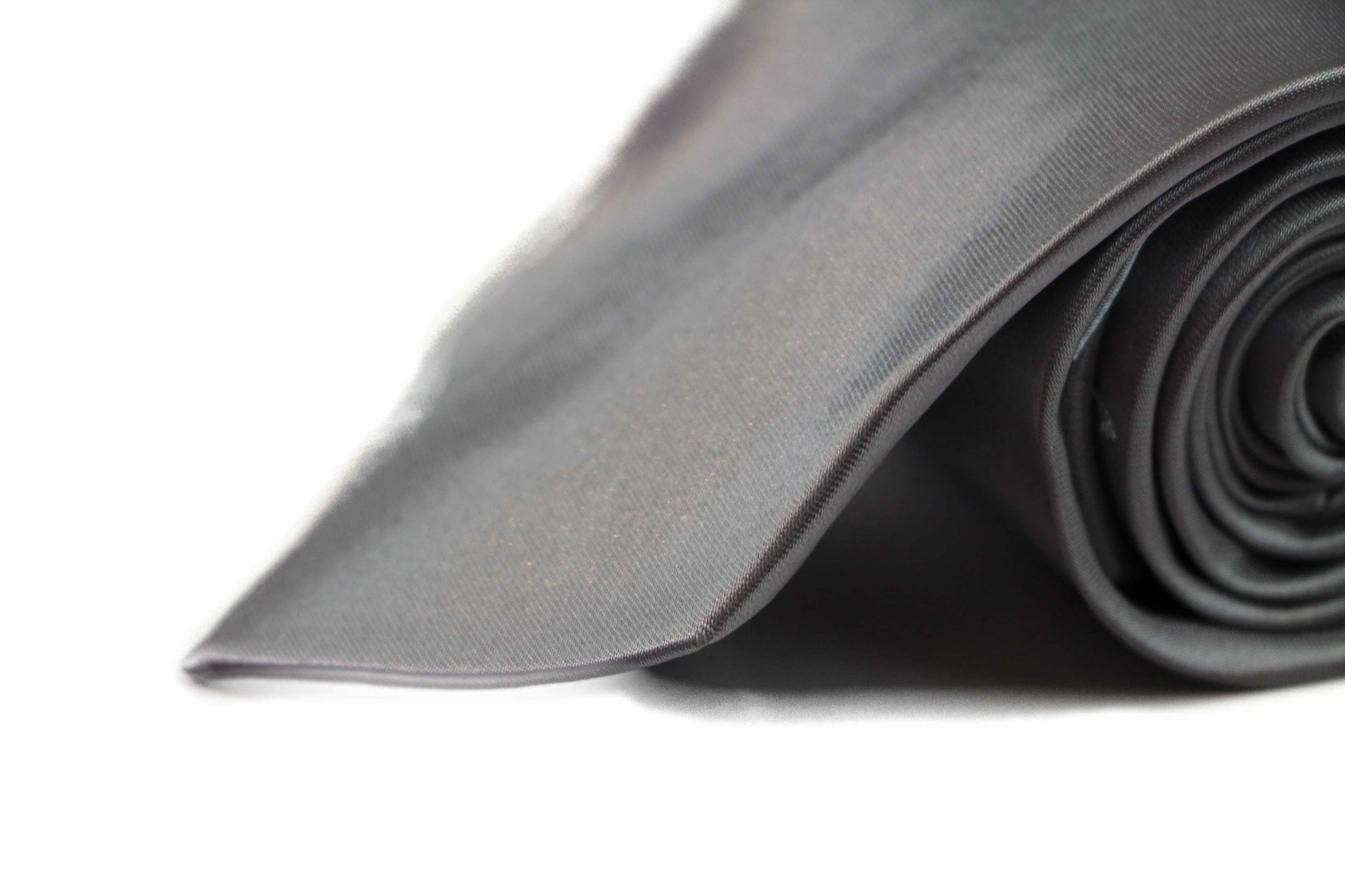 Mens Silver 8cms Plain Neck Tie