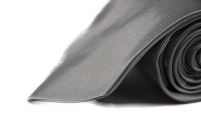 Mens Silver 8cms Plain Neck Tie