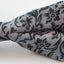 Mens Silver & Black Floral Patterned Bow Tie