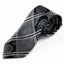 Mens Silver & Black Patterned 8cm Neck Tie