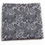 Mens Silver & Dark Grey Boho Paisley Silk Pocket Square