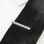 Mens Silver Diagonal Stripe Tie Clip Clasp