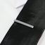 Mens Silver Diamond Tie Clip Clasp