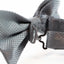 Mens Silver Disco Shine Checkered Patterned Bow Tie
