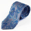 Mens Silver & Light Blue Paisley Patterned 8cm Neck Tie