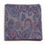 Mens Silver & Light Pink Paisley Silk Pocket Square