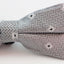 Mens Silver Patterned Bow Tie