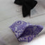 Mens Silver & Purple Boho Paisley Silk Pocket Square