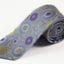 Mens Silver & Purple Circle Patterned 8cm Neck Tie