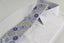 Mens Silver & Purple Circle Patterned 8cm Neck Tie