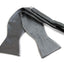 Mens Silver Self Tie Bow Tie
