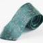 Mens Silver & Turquoise Paisley Patterned 8cm Neck Tie