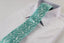 Mens Silver & Turquoise Paisley Patterned 8cm Neck Tie